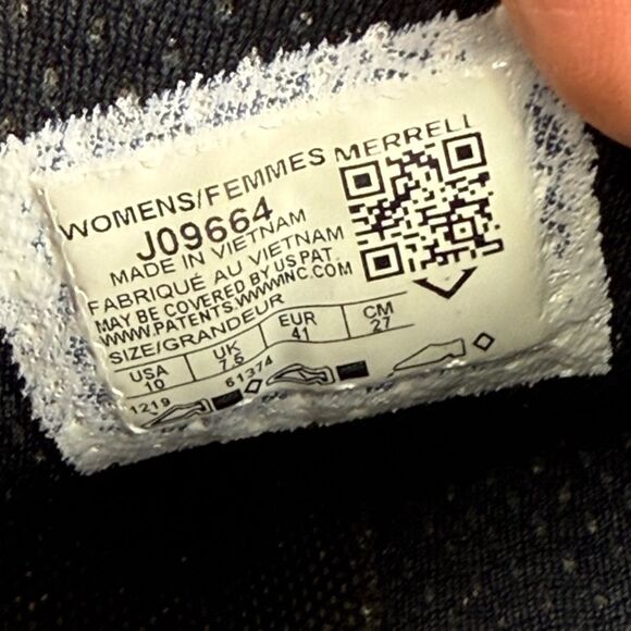 Merrell Trail Glove 4 Women’s Sz 10 Black Blue Gray Vibram Trail Running Sneaker - Picture 6 of 13